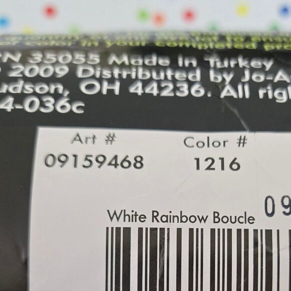 Sensations Rainbow Boucle Yarn in Cream and White - Picture 6 of 8